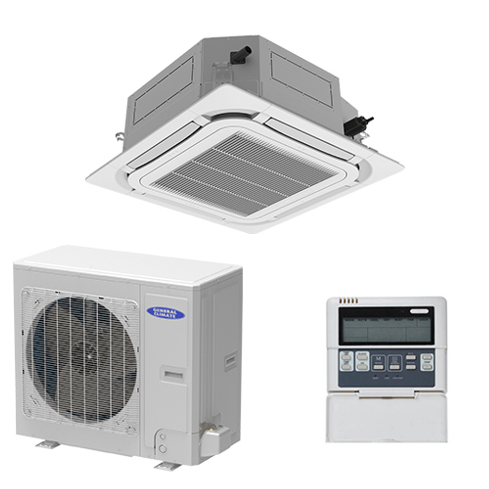 Коммерческая сплит-система кассетного типа General Climate тип F GC-4C60HRF / GU-U60HF