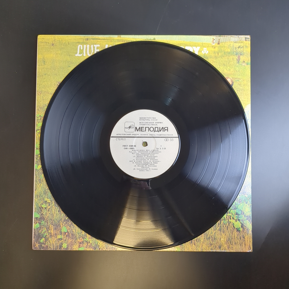 LP Ансамбль Сябры - Живая вода. Виниловая пластинка 12 дюймов. Мелодия СССР 1983 год.