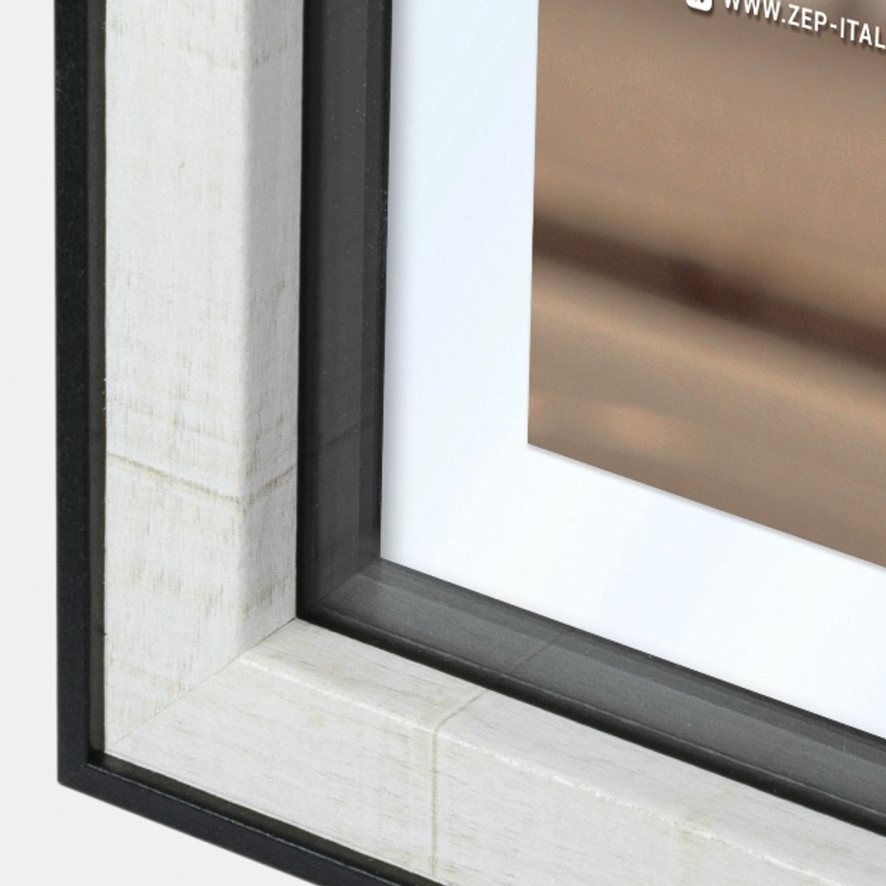 ZEP RZ368W 10x15/15x20 Roma White мдф (белая,стекл.фон) ф/рамка