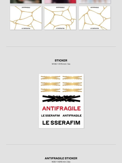 Альбом LE SSERAFIM - ANTIFRAGILE 2nd Mini Album 3 Version SET