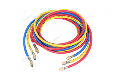 Шланг заправочный для фреона, 3 м (в комплекте 3 шт., без адаптеров) NORDBERG NFH31