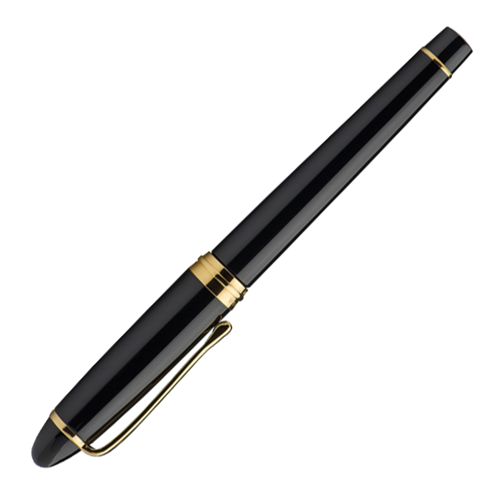 Перьевая ручка Aurora Ipsilon Deluxe black GT, перо F, в подарочной коробке