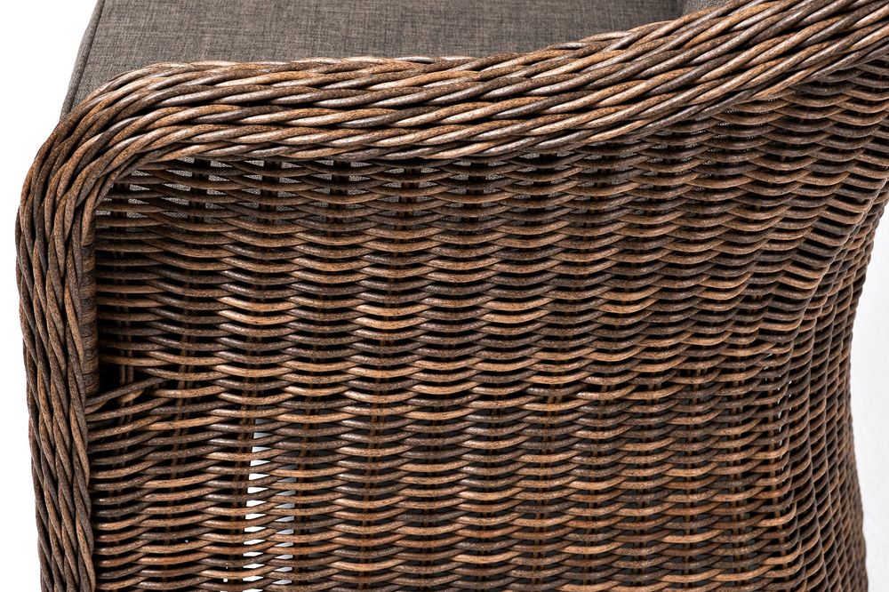 "Равенна" диван двухместный плетенный из ротанга, цвет коричневый