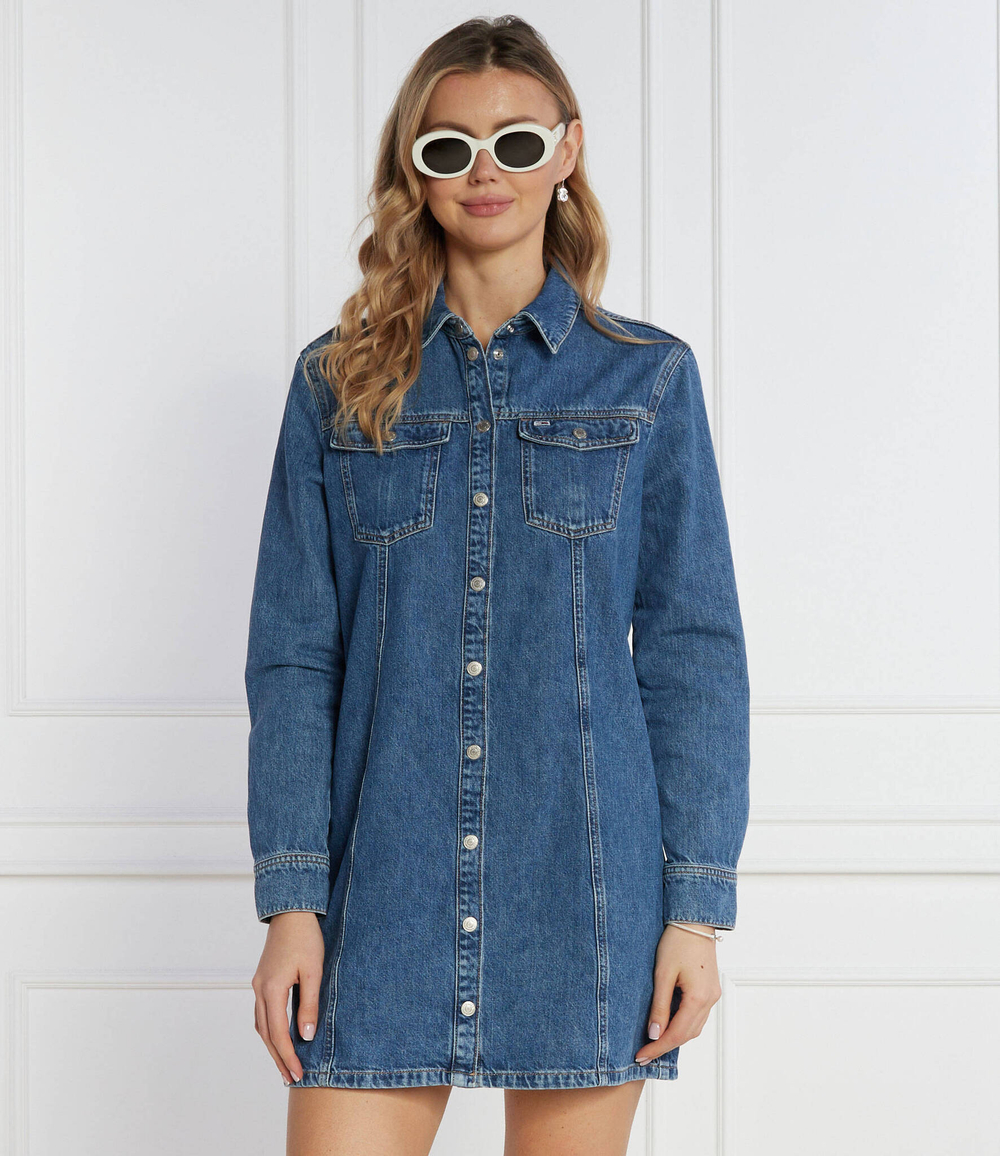 Платье ALINE LS Tommy Jeans - голубой(DW0DW17542)