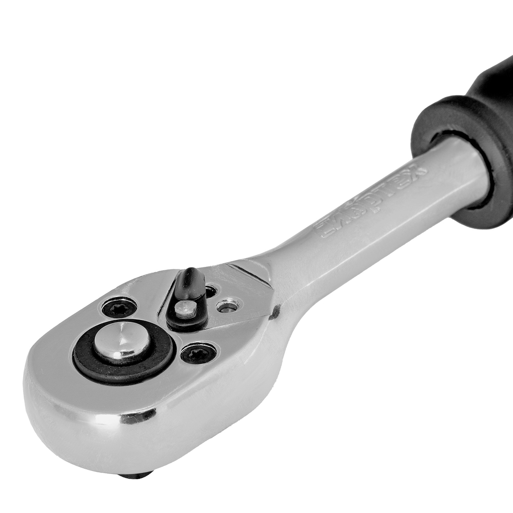 Ключ-трещотка 1/4", 45 зубьев, с быстрым сбросом, CrV, хром Сибртех 14000