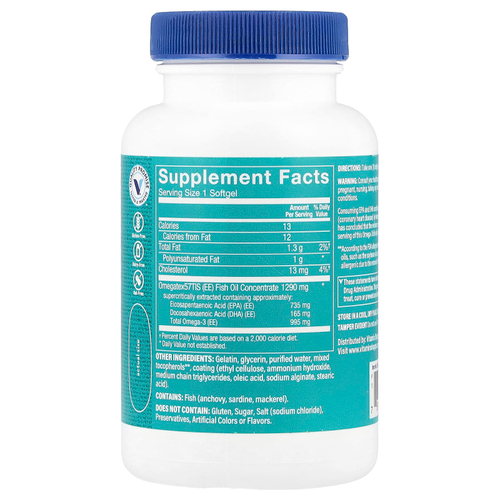 The Vitamin Shoppe, Рыбий жир с омега-3, 60 мягких таблеток