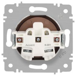 Розетка Intro Accent 6-201-09 2P 16А-250В IP20 СУ AL/CU титан
