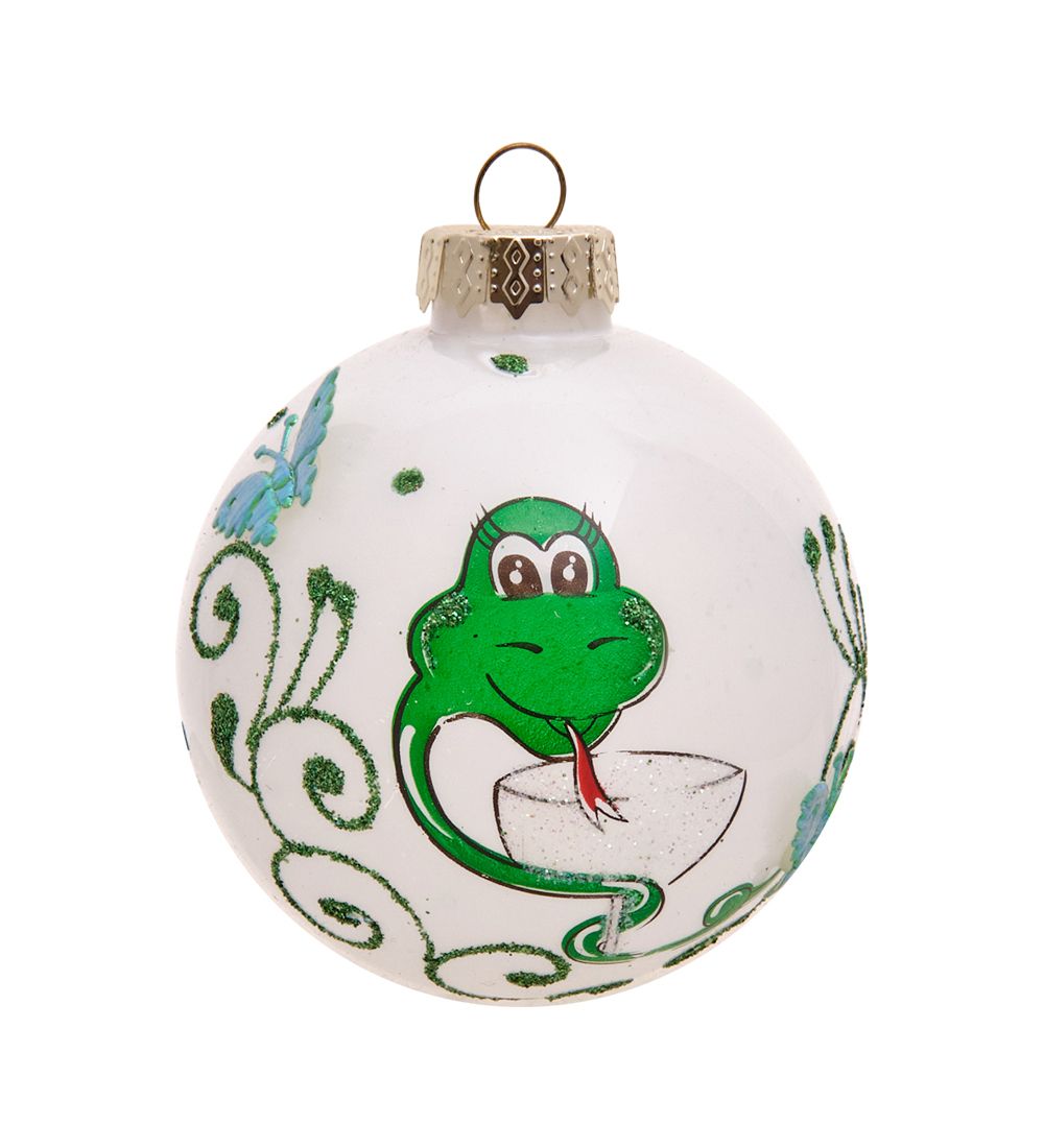 Элита НФШ-1621/2 Ел.украшение Шар «Змея с рюмкой» 65 мм