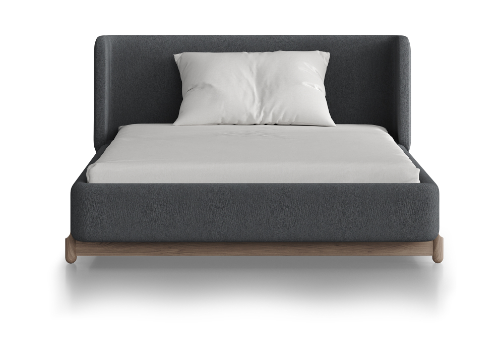 Кровать Basic спальное место 120*200 см (серый, твид)