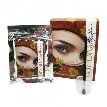 LADY HENNA Natural henna for eyebrows Brown Хна для бровей натуральная Коричневая 10г