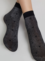 CONTE FANTASY Сияющие носки с объемными рисунками «Hearts»