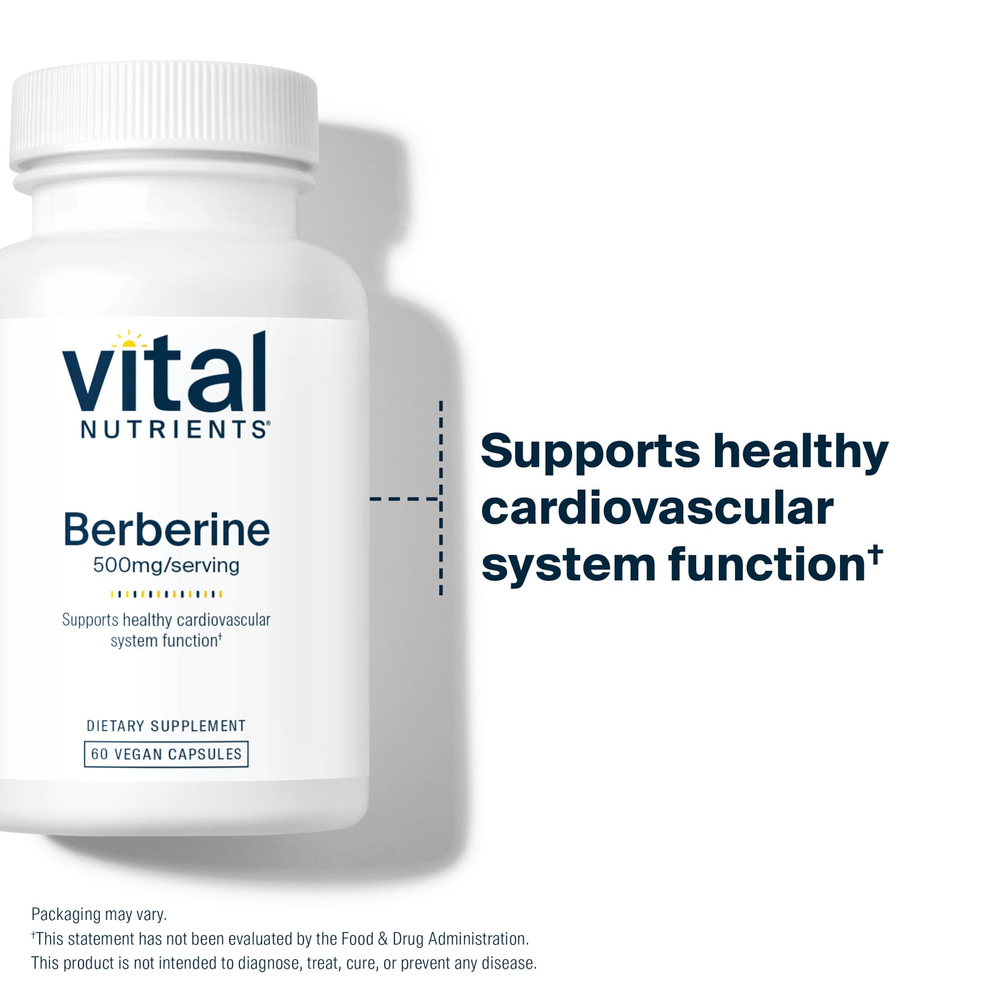 Vital Nutrients, Берберин, 500 мг, 60 веганских капсул