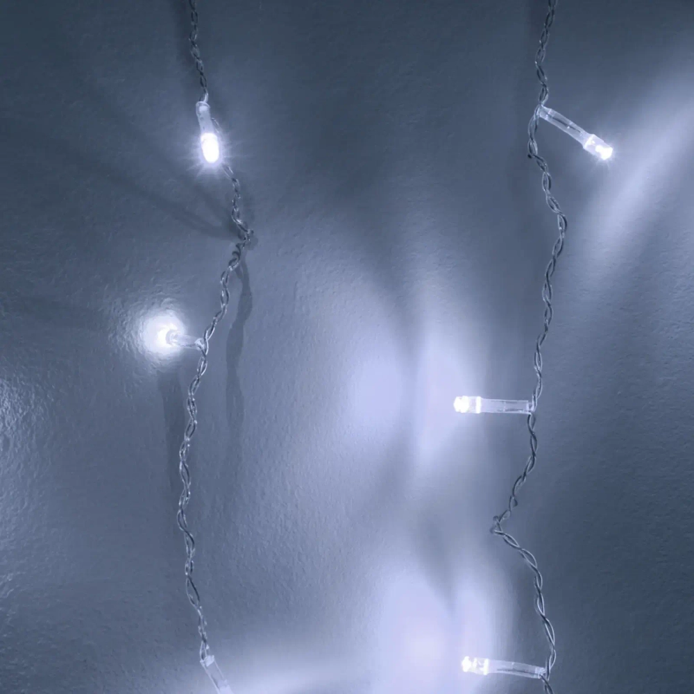 Гирлянда для дома БАХРОМА «Мерцание Premium» ш3м* в0,3/0,5 м 120 ламп LED, прозрачн.провод, 1реж,, IP-40, Белый (возможность соединения)