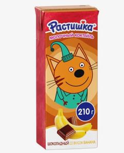 МОЛОЧНЫЙ КОКТЕЙЛЬ ШОКОЛАД БАНАН 2% 210ГР РАСТИШКА