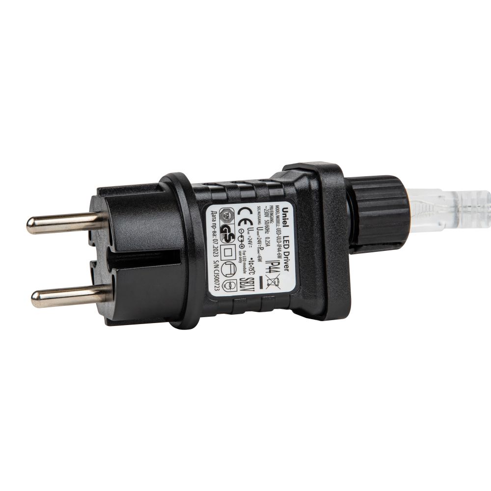 ULD-B25006-440-TTK WARMWHITE-WHITE IP44 Бахрома светодиодная с эффектом мерцания. 25м. Соединяемая. 440 светодиодов. Теплый белый и белый свет. Провод прозрачный. ТМ Uniel