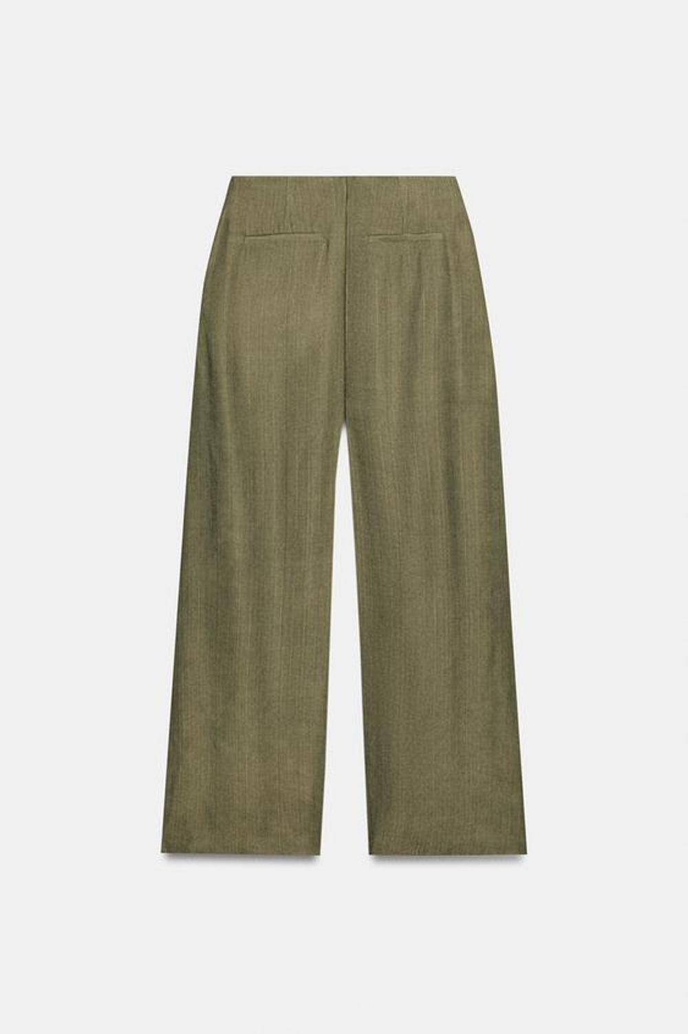 ZARA СТРУЯЩИЕСЯ БРЮКИ — ZW COLLECTION, ТЕМНО-ОЛИВКОВЫЙ