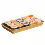 Контейнер бумажный Sushi Box с Крышкой 800 мл 138х221х24 мм 1/300