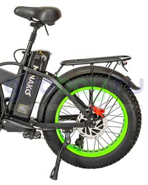 Электровелосипед Minako F10 Pro Dual (полный привод) - Салатовый обод