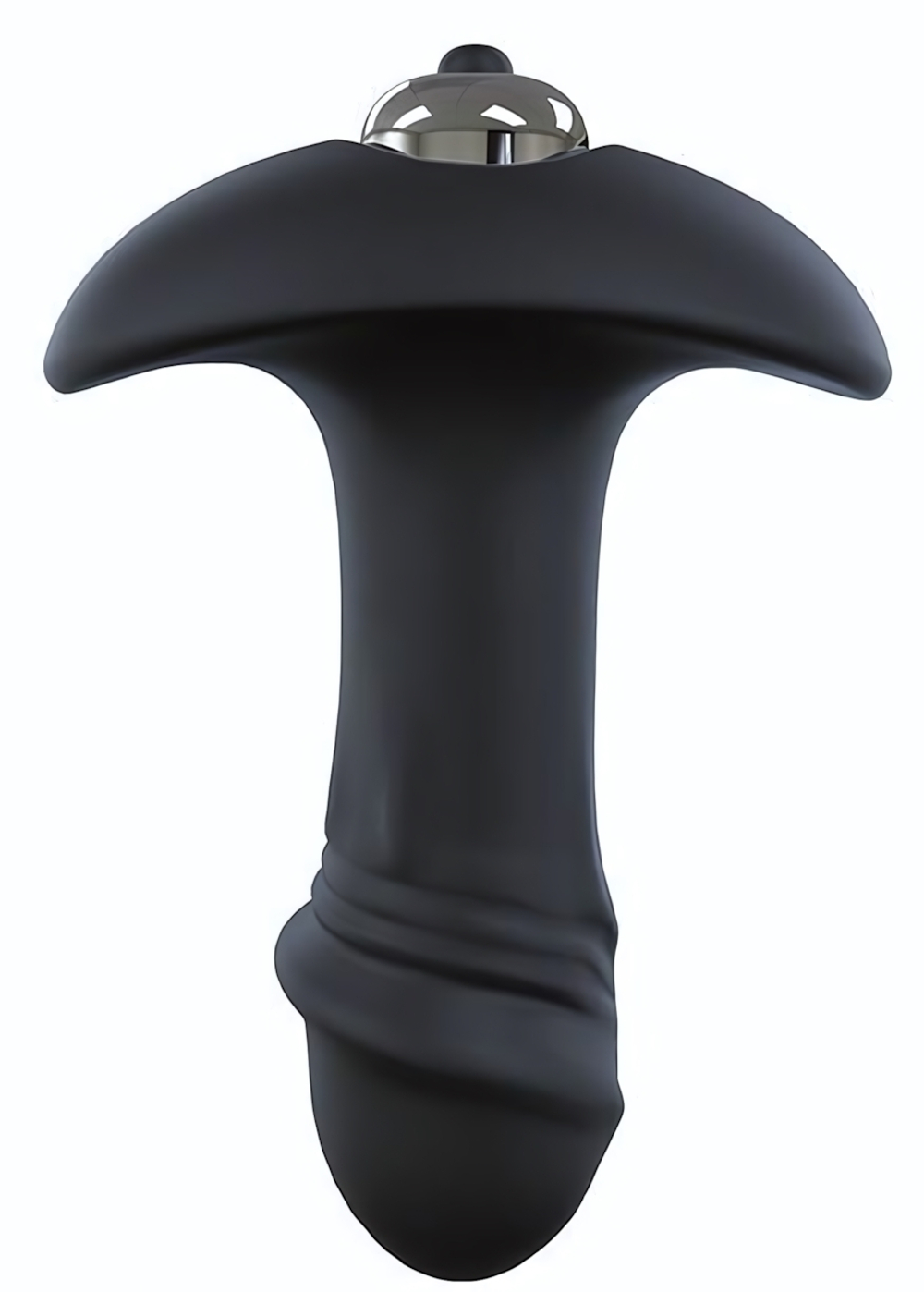 Черный анальный вибромассажер STAR ARROW - 11 см. (Цвет: черный)