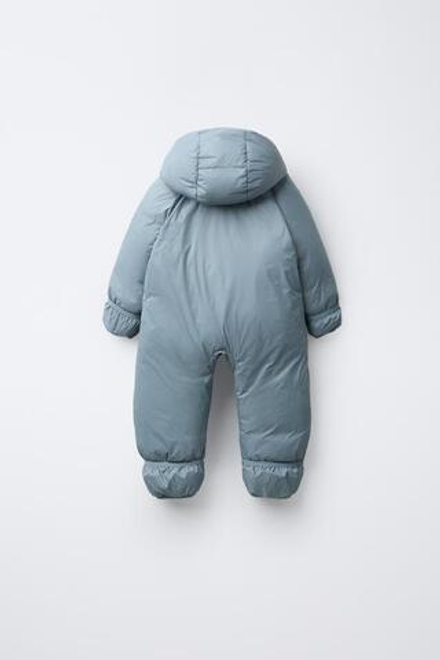 ZARA НЕЙЛОНОВЫЙ КОМБИНЕЗОН С КОНВЕРТИРУЕМЫМИ НОЖКАМИ, СИНИЙ