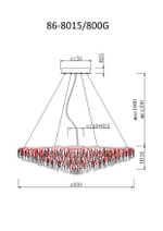 86-8015/800G Люстра d.80 h.32см, металл цвет шампань