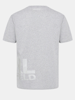 Футболка оверсайз LAGERFELD 755085 серый лого бок