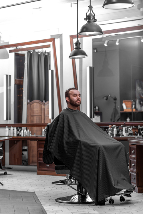 REBEL BARBER Dark Obsidian / Пеньюар с неопреновым воротником