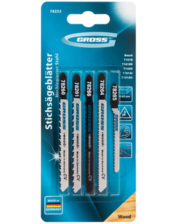 Набор полотен для электролобзика по дереву, 5шт. GROSS 78253