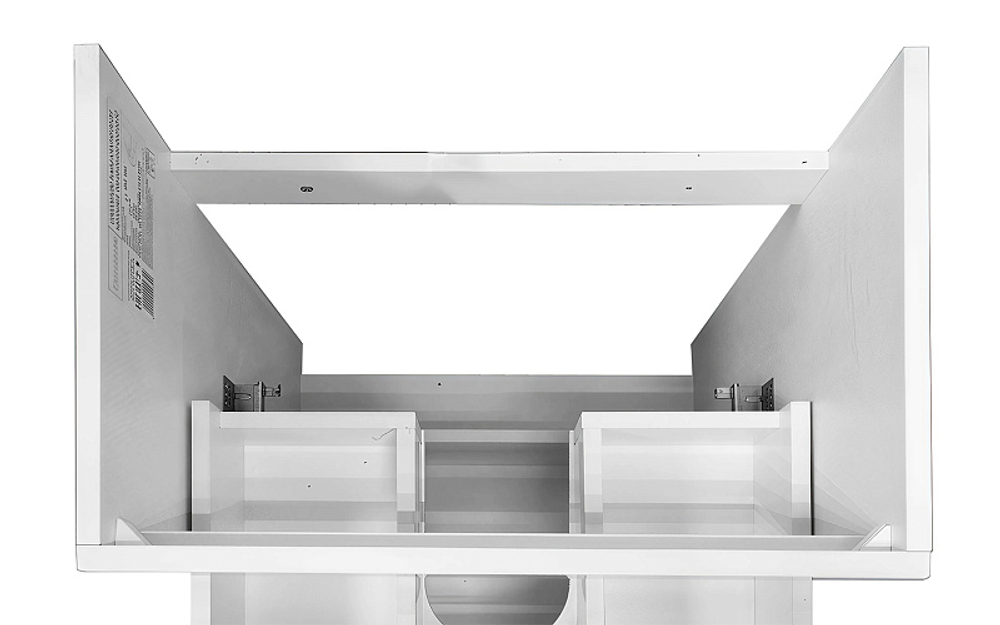 Комплект Тумба Azario KANTRI 60/2Н 605х405х870 напольная, с раковиной Фостер 60, белый глянец (CS00097250)