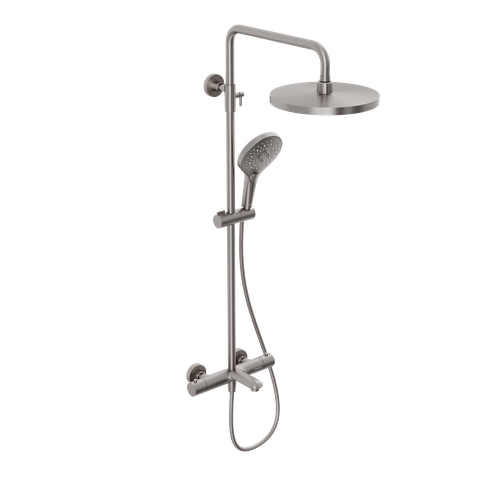 Душевая система Abelsberg Perfecta SNS61102BN с термостатом для ванны и душа, титан