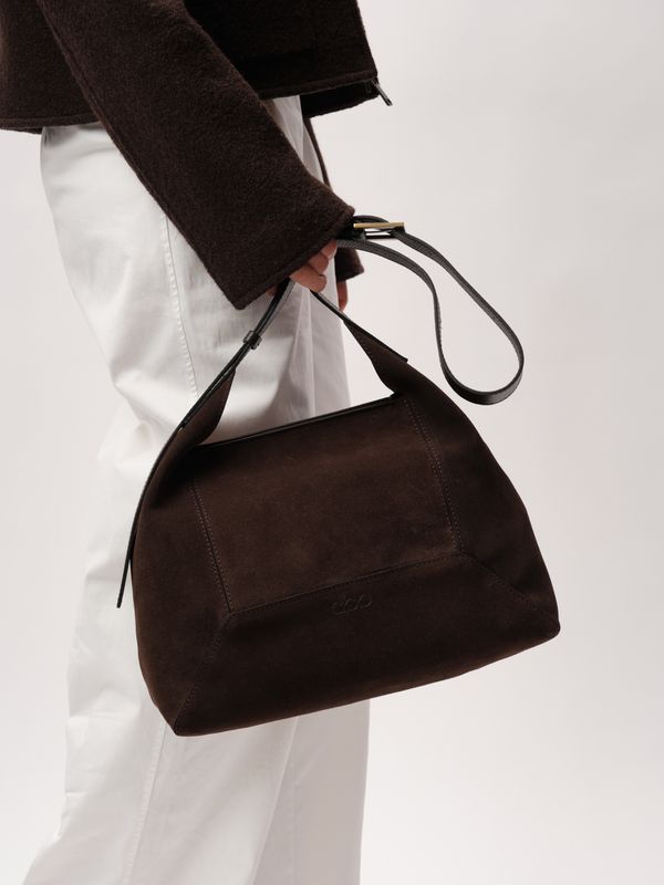 Замшевая сумка Mosaic DBR 31376 черный каштан