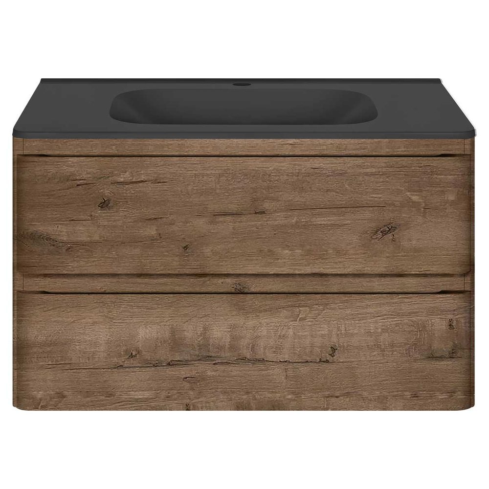 База под раковину Vico 800 подвесная, 2 выкатных ящика soft close, V.Oak