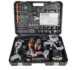 Аккумуляторный бесщеточный набор 3в1 ProfiPower (перфоратор, УШМ, шуруповерт)