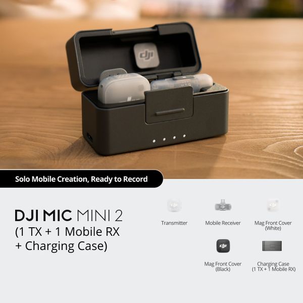 Беспроводной петличный микрофон DJI Mic Mini 2 (1 TX + 1 Mobile RX + Charging Case), Черный | Black