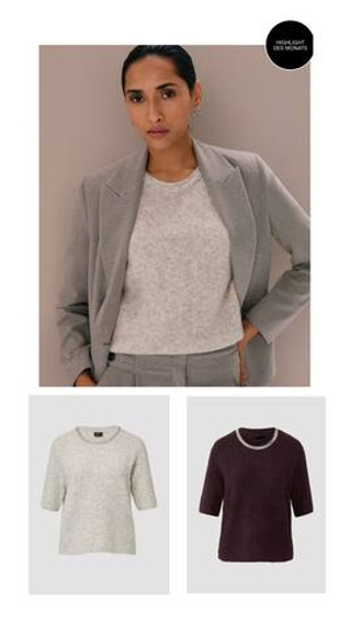 Свитер с короткими рукавами и изысканными декоративными деталями Black Label