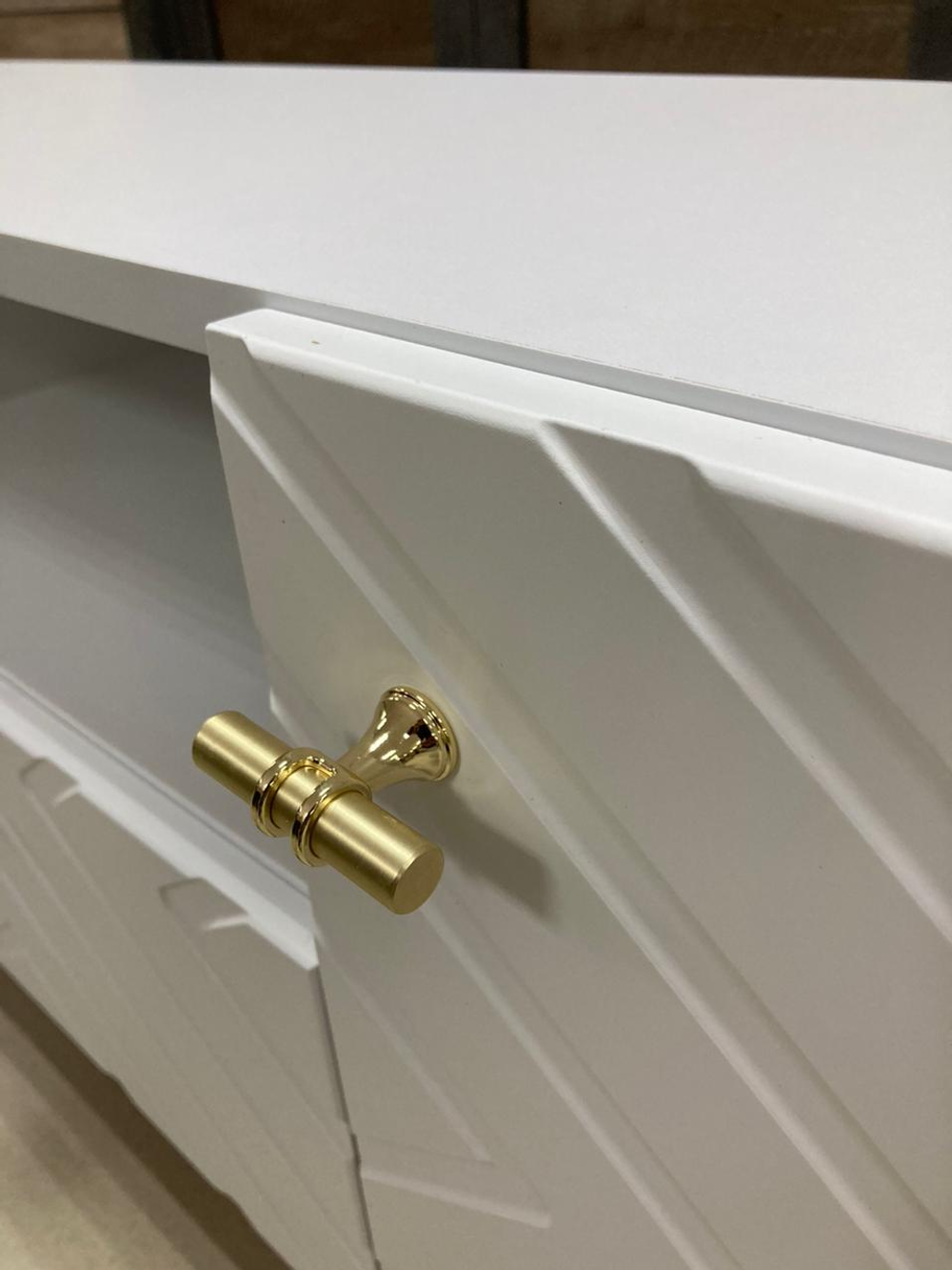 ТВ тумба фант 2 белый экспо/дуб золотистый