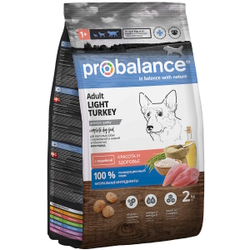 Сухой корм ProBalance Adult Light Turkey для взрослых собак всех пород с индейкой