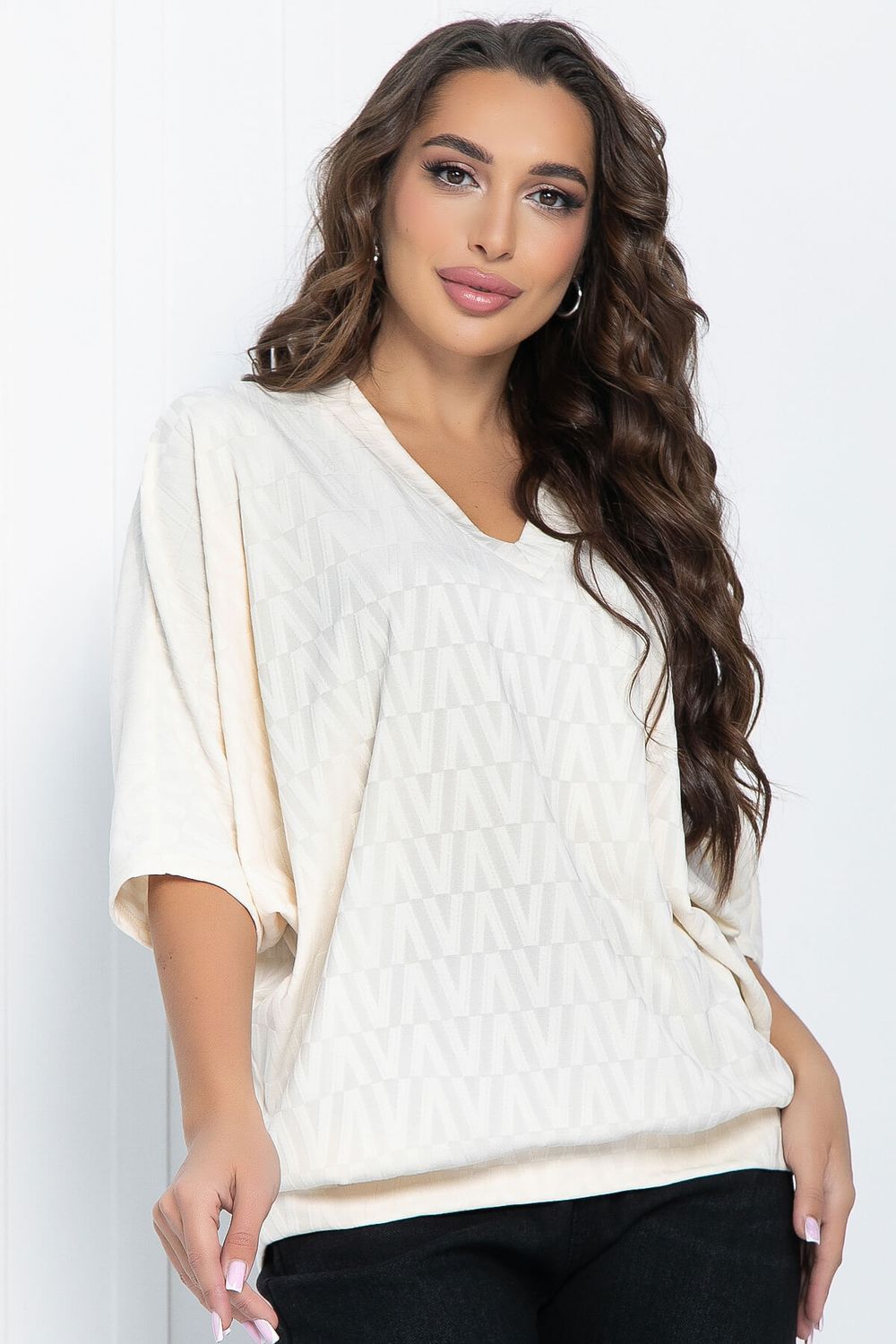 Блуза Вэнсдей (слоновая кость) Б11458 LT Collection