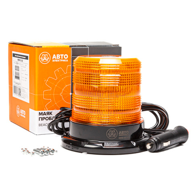 МИМ-03 AE Маяк импульсный 12/24 В, желтый, 30 светодиодов, крепление на болтах/магните, соединение в