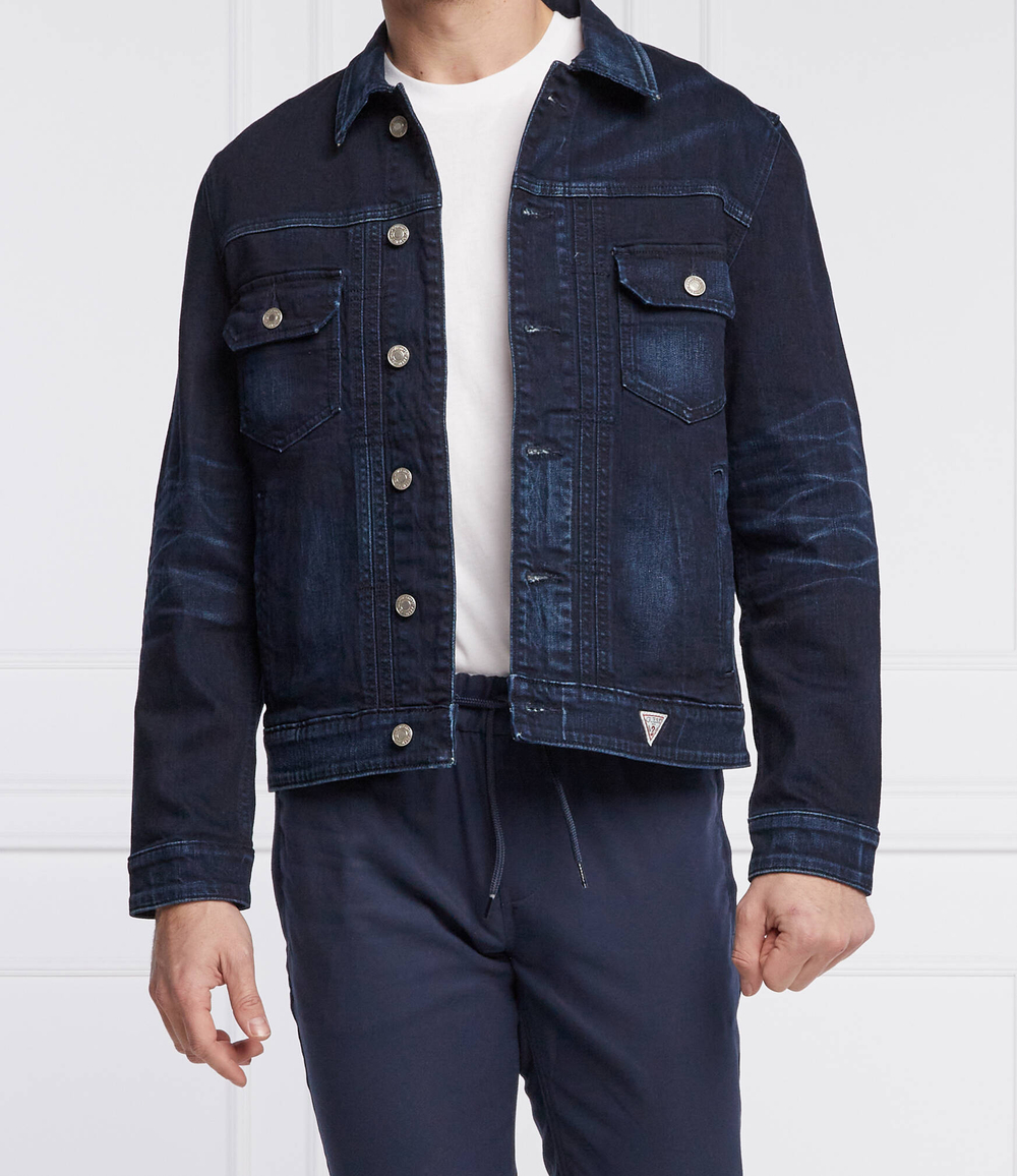 куртка джинсовая lewis GUESS - темно-синий(M1BN02 D3CF4)