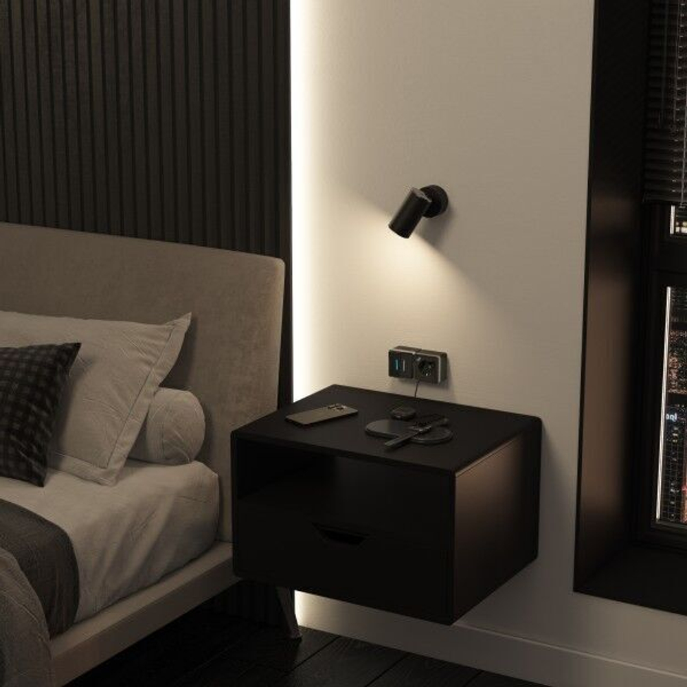 Розетка с заземлением, шторками и USB тип A+C Gallant (чёрный хром)