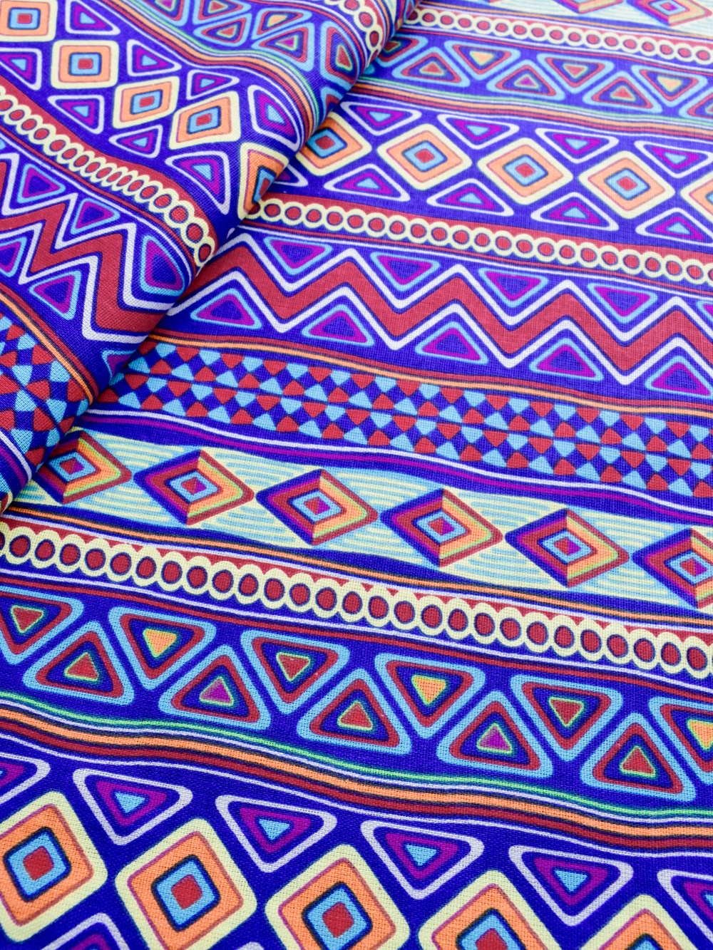 Ткань бязь плательная, рис. " Африканский орнамент", ширина 150 см, арт. 1032