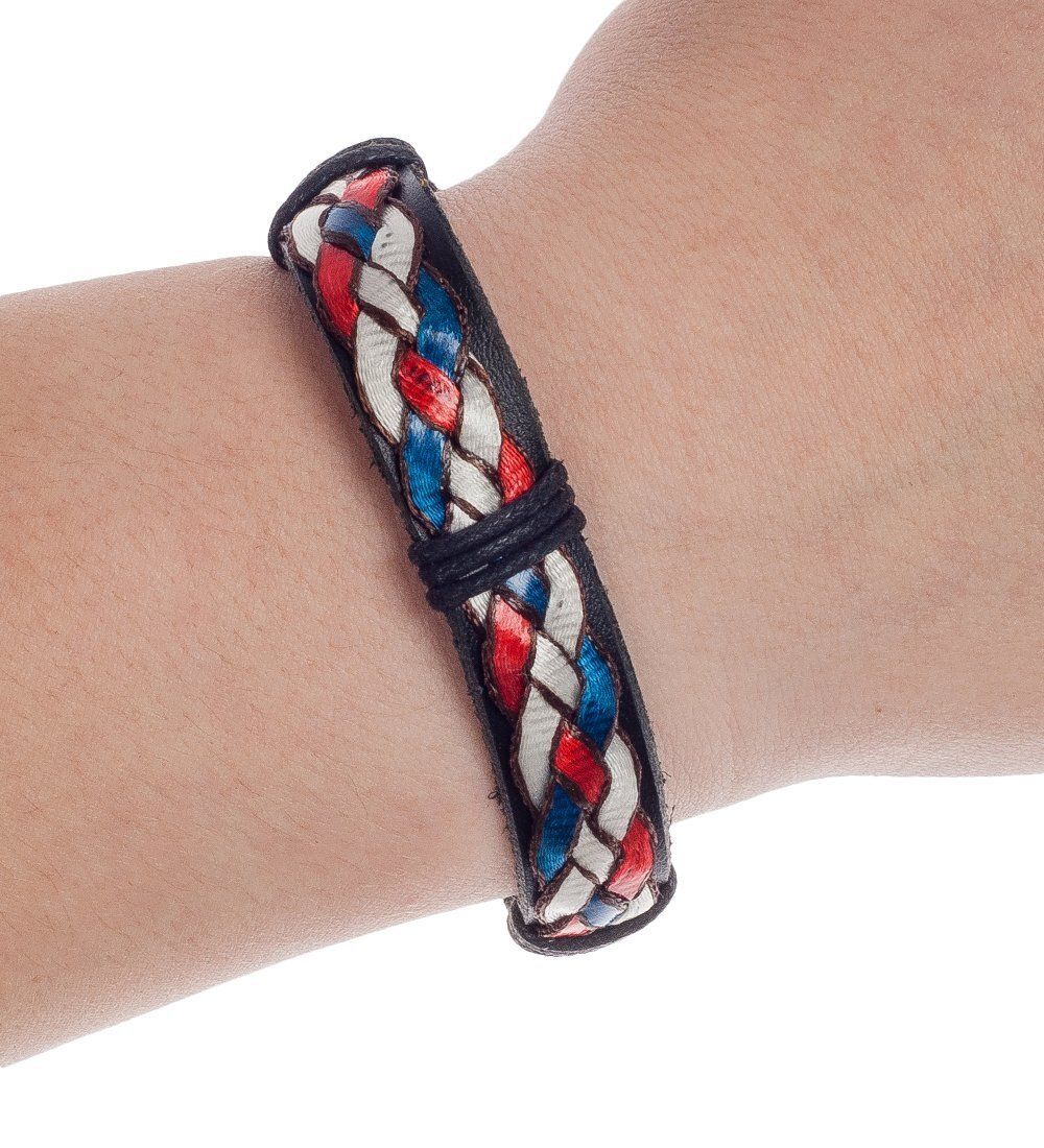 Y-BKB042 Браслет цветной нат.кожа