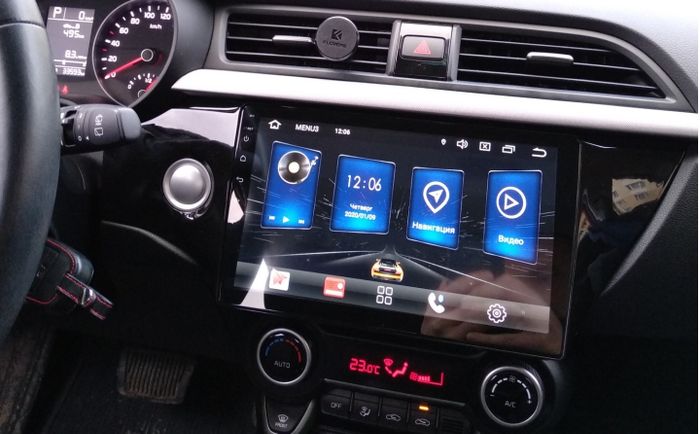 Магнитола для KIA Rio 4, Rio X-Line 2017-2020 (рамка под 9" с кнопкой) - Airoc 2K AU-2312 на Android 13, Быстрейшая, SIM-слот