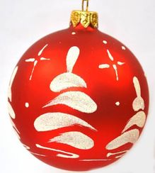 Стеклянный шар Волшебный лес 65 мм, в подарочной упаковке, Батик (КУ-65-17370)