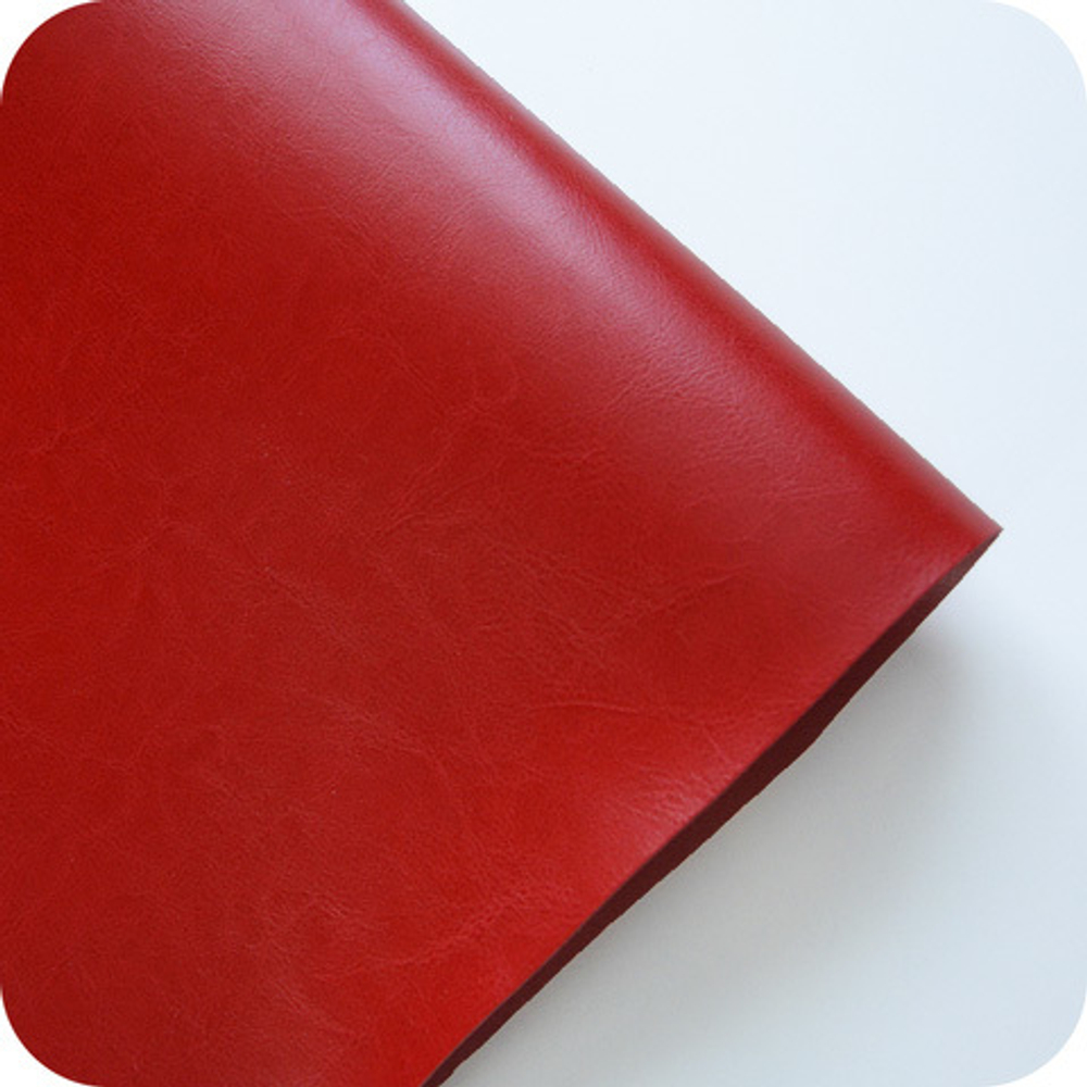 Кожзам переплетный глянцевый, красный
