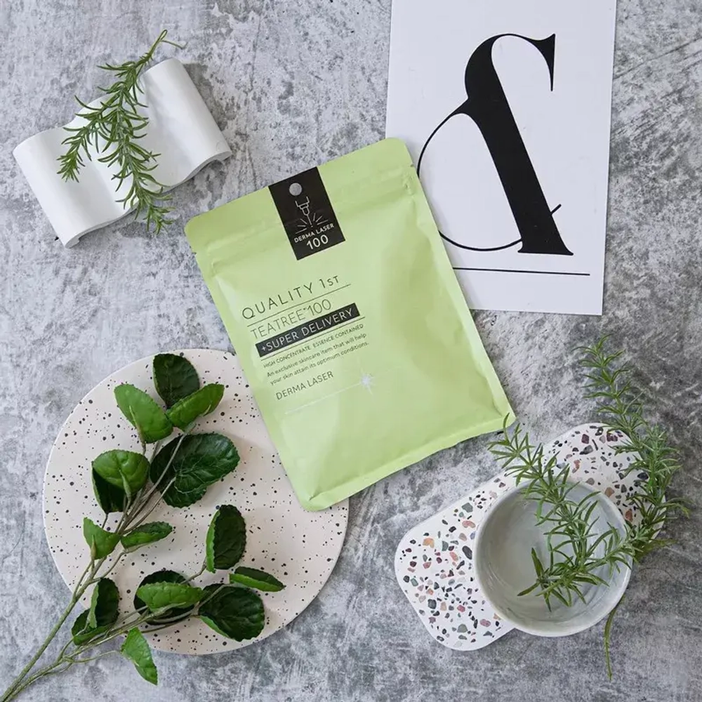 QUALITY Маска дерма лазер с маслом чайного дерева Tea Tree 100 - 1st DERMA LASER SUPER TEATREE100, 7 шт
