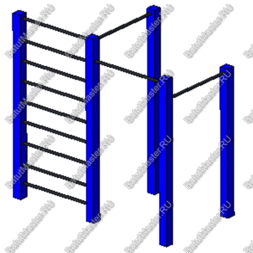 ТУРНИК ТРОЙНОЙ СО ШВЕДСКОЙ СТЕНКОЙ
