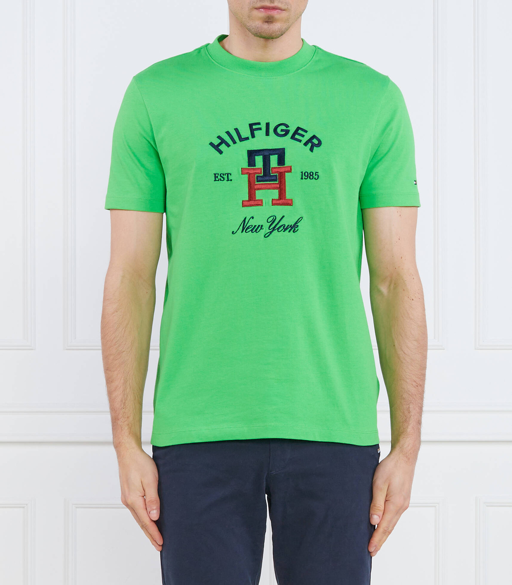 Футболка CURVED MONOGRAM Tommy Hilfiger - зеленый(MW0MW30043)
