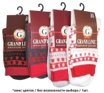 Носки женские теплые GRAND LINE рисунок ёлочки, р. 23